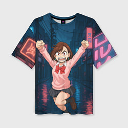 Женская футболка оверсайз Сиратори Айра в ярости