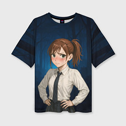 Женская футболка оверсайз Сиратори Айра школьница