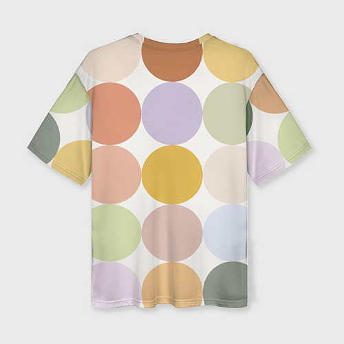Женская футболка оверсайз Цветочный горошек / 3D-принт – фото 2