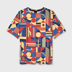 Женская футболка оверсайз Геометрический карнавал