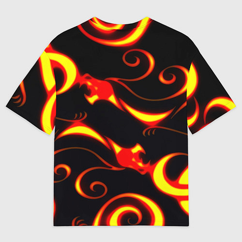 Женская футболка оверсайз Doom dragon steel fire / 3D-принт – фото 2