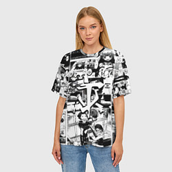 Футболка оверсайз женская Doom anime black, цвет: 3D-принт — фото 2