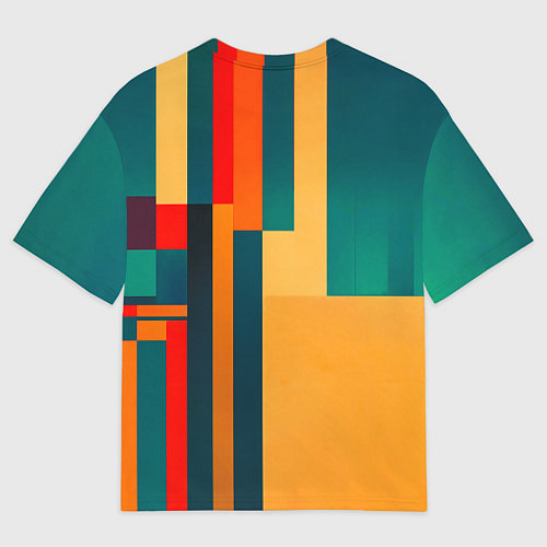 Женская футболка оверсайз Спорткар ретрофутуризм поп-арт 1970-е / 3D-принт – фото 2