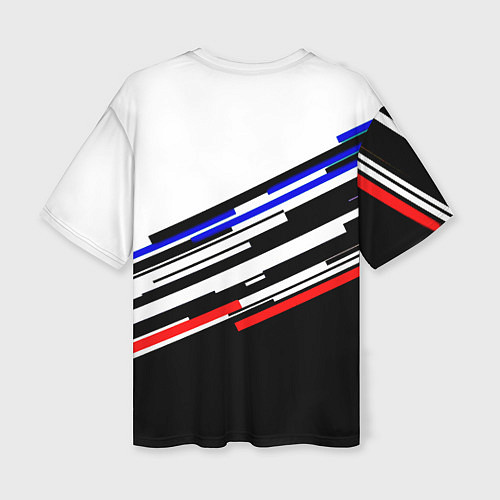 Женская футболка оверсайз Doom line color / 3D-принт – фото 2