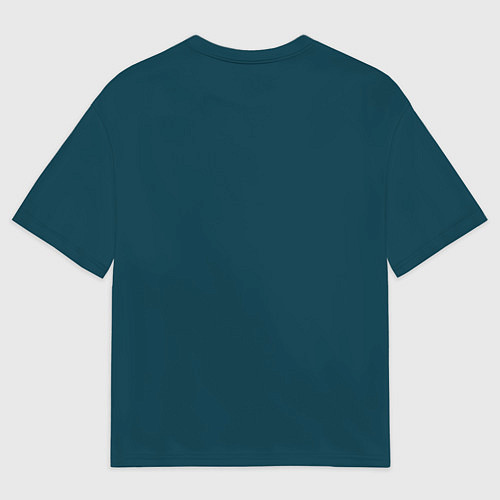 Женская футболка оверсайз Морская глубина - однотон / 3D-принт – фото 2