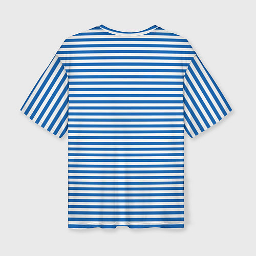 Женская футболка оверсайз Тельняшка десантника с полосами / 3D-принт – фото 2