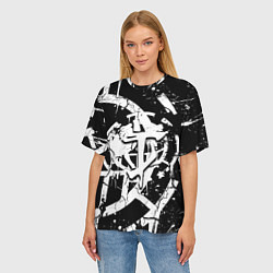 Футболка оверсайз женская Doom smile game, цвет: 3D-принт — фото 2