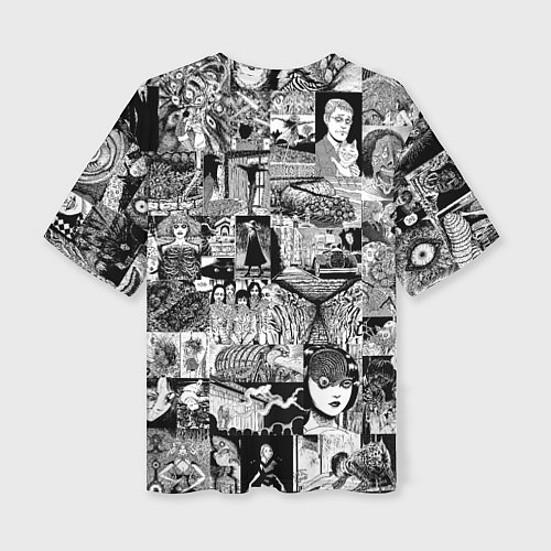 Женская футболка оверсайз Horror World of Junji Ito / 3D-принт – фото 2