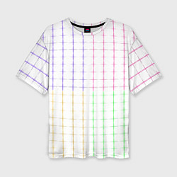 Футболка оверсайз женская Color white multicolored stripes, цвет: 3D-принт