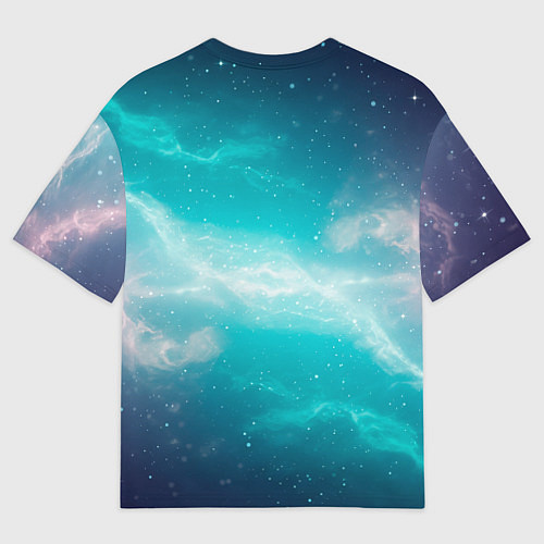 Женская футболка оверсайз Галактическое сияние небес / 3D-принт – фото 2