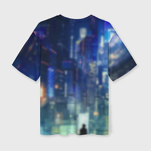 Женская футболка оверсайз Нами киберпанк реализм / 3D-принт – фото 2