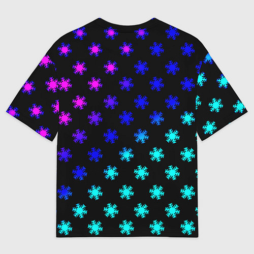 Женская футболка оверсайз Doom winter neon / 3D-принт – фото 2