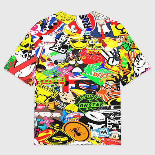 Женская футболка оверсайз Monster energy бренды / 3D-принт – фото 2