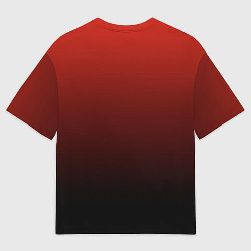 Женская футболка оверсайз Red gradient / 3D-принт – фото 2