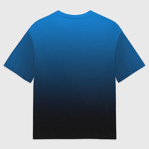 Женская футболка оверсайз Blue gradient / 3D-принт – фото 2