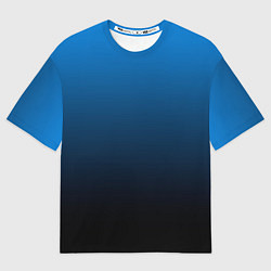 Футболка оверсайз женская Blue gradient, цвет: 3D-принт