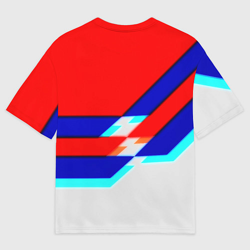 Женская футболка оверсайз Doom geometry cyber sport / 3D-принт – фото 2