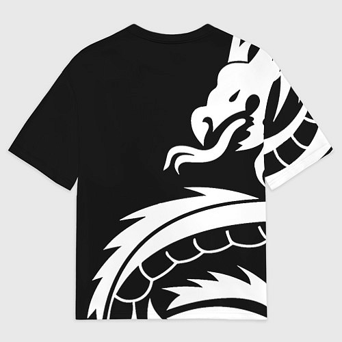 Женская футболка оверсайз Doom dragon steel / 3D-принт – фото 2