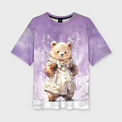 Футболка оверсайз женская Умилительный мишка, цвет: 3D-принт