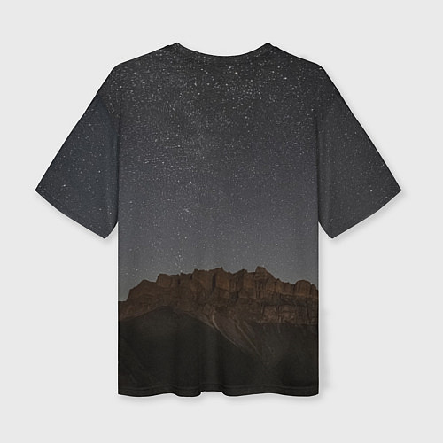 Женская футболка оверсайз Массив Метеген под звездами / 3D-принт – фото 2