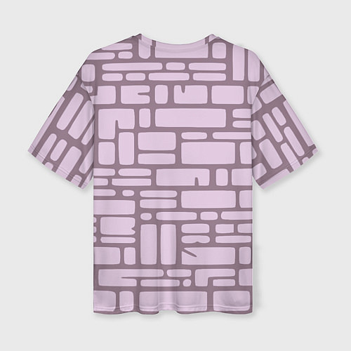 Женская футболка оверсайз Кирпичная кладка / 3D-принт – фото 2