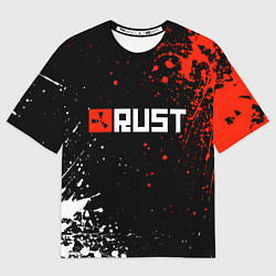 Женская футболка оверсайз Раст - лого