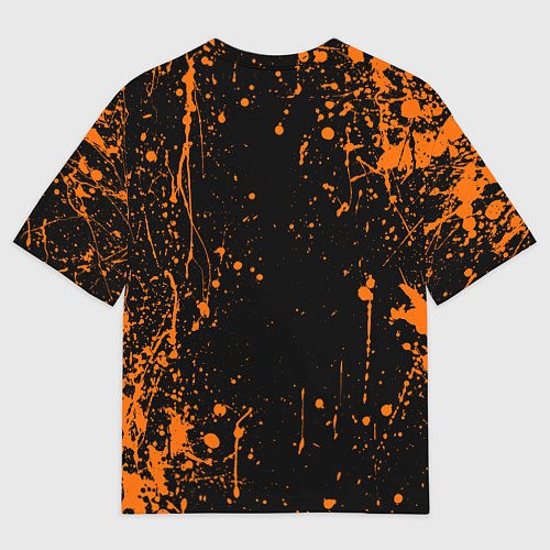 Женская футболка оверсайз Халф лайф - подтеки / 3D-принт – фото 2