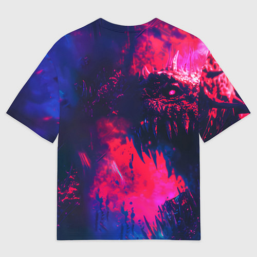 Женская футболка оверсайз Цири и чудовище / 3D-принт – фото 2