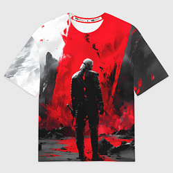 Футболка оверсайз женская Ведьмак готический стиль, цвет: 3D-принт