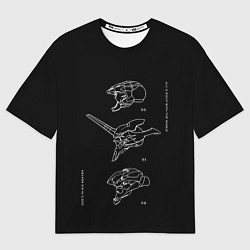 Футболка оверсайз женская Евангелион Eva, цвет: 3D-принт