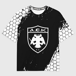 Женская футболка оверсайз AEK соты краска