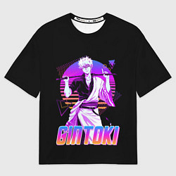 Футболка оверсайз женская Гинтама ретро, цвет: 3D-принт