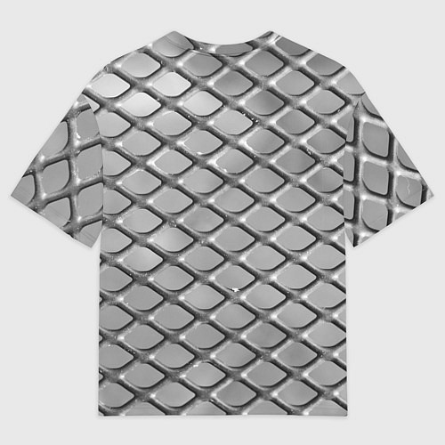 Женская футболка оверсайз Стальная сетка / 3D-принт – фото 2