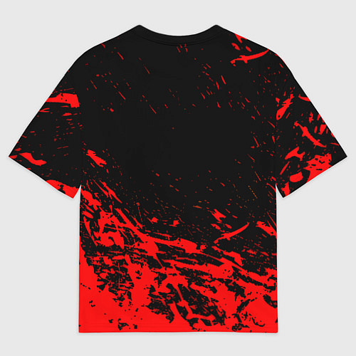 Женская футболка оверсайз Валенсия брызги красок / 3D-принт – фото 2
