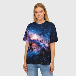 Футболка оверсайз женская Фантастический космос звёзды и туманности, цвет: 3D-принт — фото 2