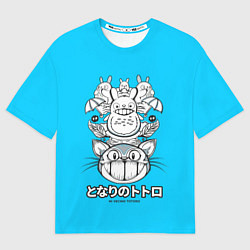 Футболка оверсайз женская Тоторо аниме, цвет: 3D-принт