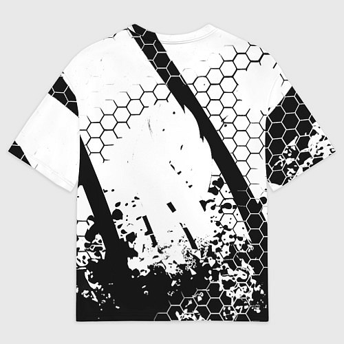 Женская футболка оверсайз AEK броня текстура краски / 3D-принт – фото 2