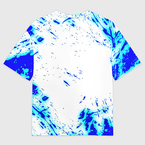 Женская футболка оверсайз Наполи текстура краски / 3D-принт – фото 2