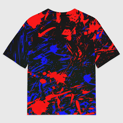 Женская футболка оверсайз Барселона абстрактные краски / 3D-принт – фото 2