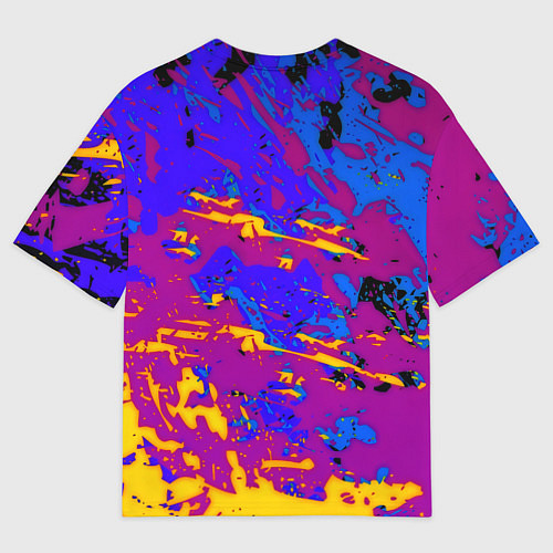 Женская футболка оверсайз Borussia абстрактные краски / 3D-принт – фото 2