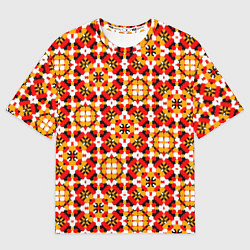 Футболка оверсайз женская Пестрый узорчатый паттерн, цвет: 3D-принт