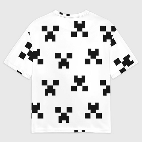 Женская футболка оверсайз Juventus x minecraft pattern / 3D-принт – фото 2