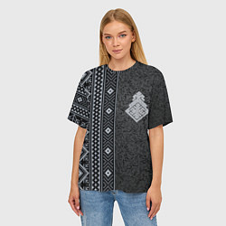 Футболка оверсайз женская Славянский орнамент Макошь, цвет: 3D-принт — фото 2