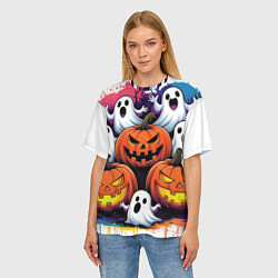 Футболка оверсайз женская Happy Halloween 25, цвет: 3D-принт — фото 2