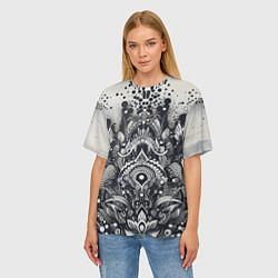 Футболка оверсайз женская Abstract pattern - graffiti, цвет: 3D-принт — фото 2