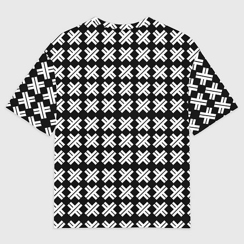 Женская футболка оверсайз Borussia pattern geometry / 3D-принт – фото 2