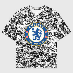 Футболка оверсайз женская Челси штрихи красок, цвет: 3D-принт
