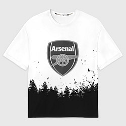 Женская футболка оверсайз Arsenal черный лес