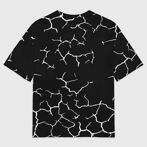 Женская футболка оверсайз Borussia черно белые / 3D-принт – фото 2