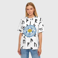 Футболка оверсайз женская Лестер сити символы митстические, цвет: 3D-принт — фото 2